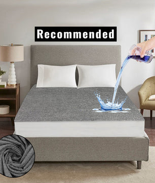 Terry Waterproof Mattress Cover - Grey