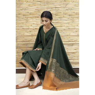Dyot Dhanak Suit With Wool Shawll