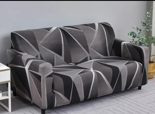 Premium Printed Sofa Cover - grey