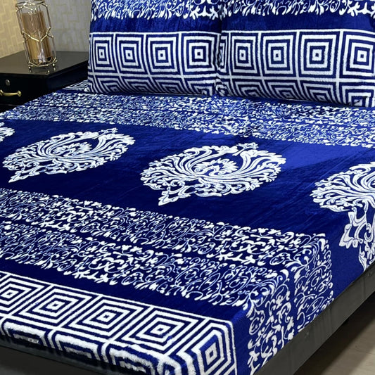Winter Special Fleece King Size Bedsheet - B#07