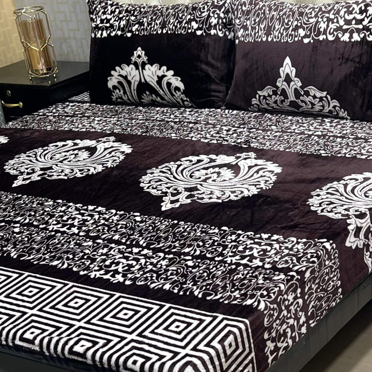 Winter Special Fleece King Size Bedsheet - B#05