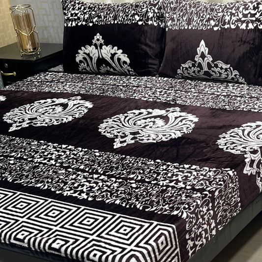 Winter Special Fleece King Size Bedsheet - B#05