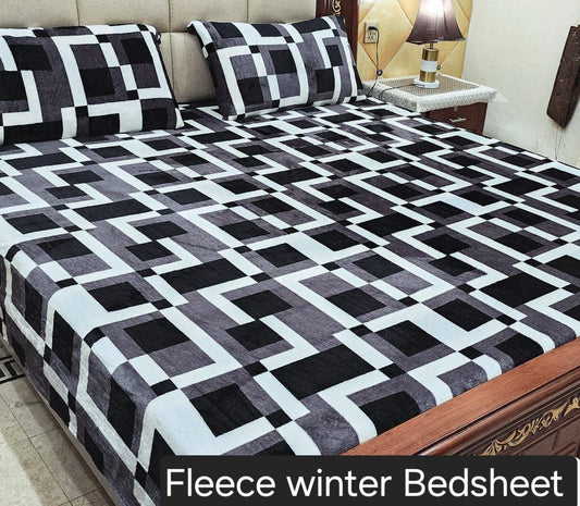 Winter Special Fleece King Size Bedsheet - B#02