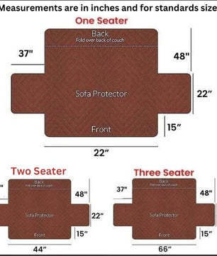 Cotton Quilted Sofa Runner - Sofa Coat Brown