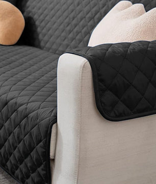 Cotton Quilted Sofa Runner - Sofa Coat Grey