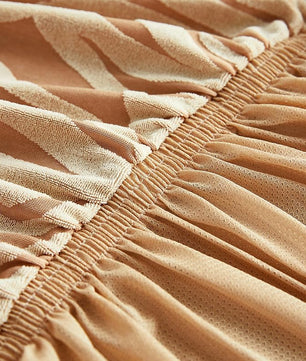 Zebra Velvet Sofa Covers (Beige)